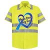 High Visibility Safety Short Sleeve Work Shirt Thumbnail